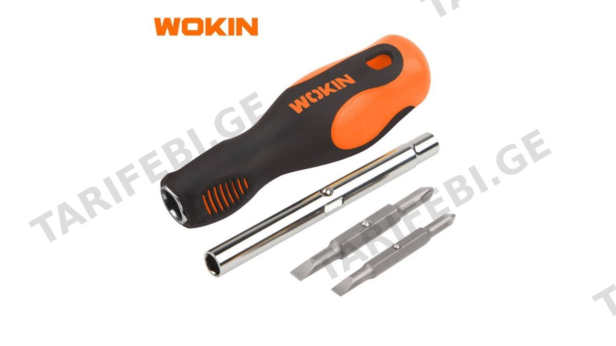 სახრახნისი Wokin 206006, 6 IN 1 SCREWDRIVER SET Black/Orange
