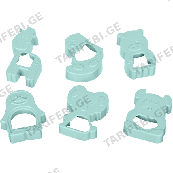 გამოსაცხობი ფორმა ARDESTO AR2309TP Animals Biscuit Moulds 6 pcs, tiffany Blue