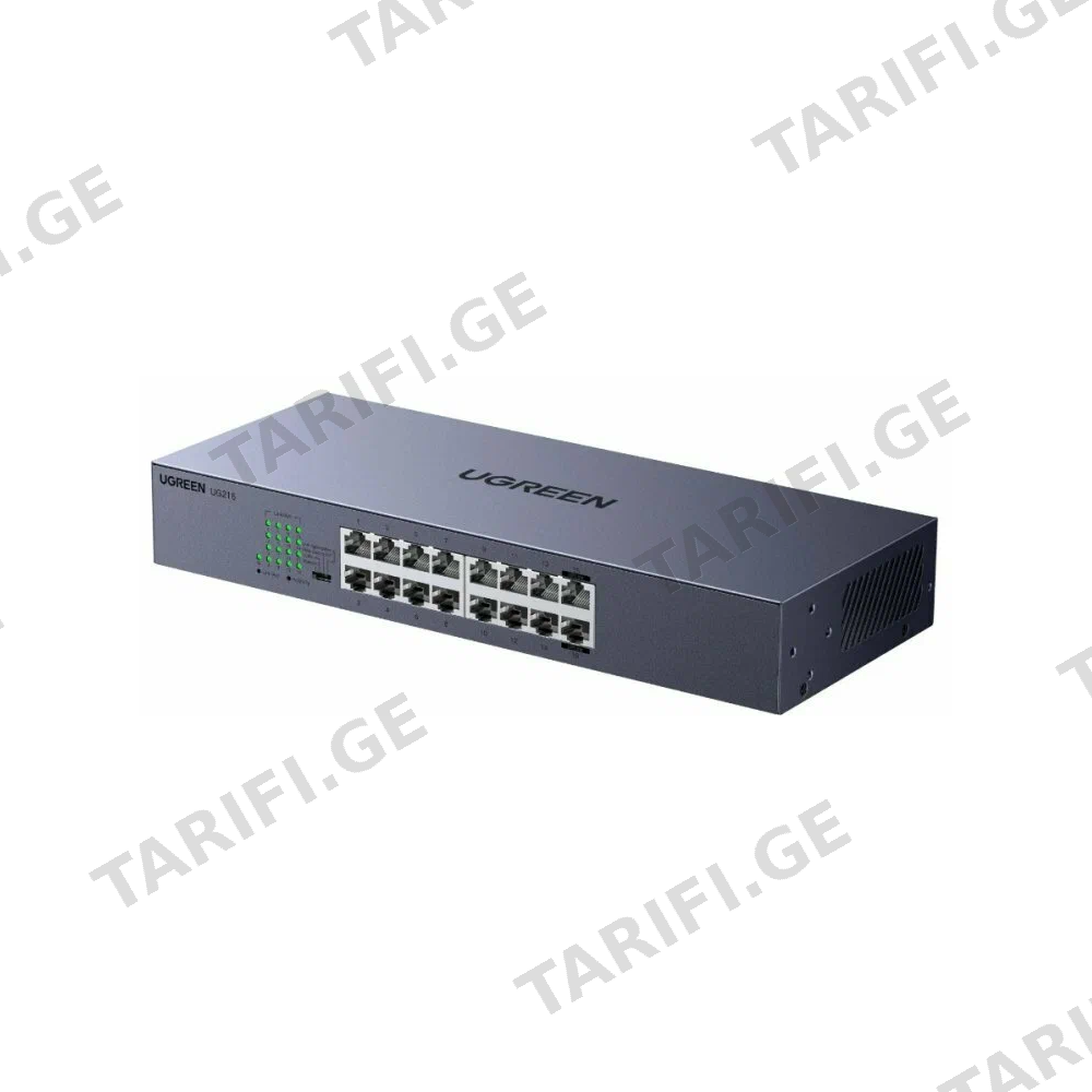 სვიჩი UGREEN CM939 (75289EU), 16-Port Gigabit, Switch, Grey