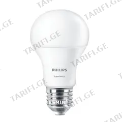 შუქდიოდური ნათურა PHILIPS A60 3000K 9W E27