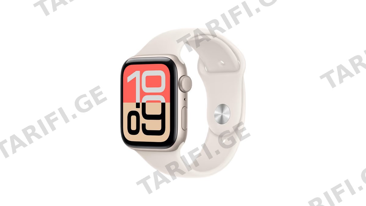 Apple Watch SE 3 GPS 44mm Starlight Aluminium Case With Starlight Sport Band MEHG4 S/M