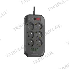 დამაგრძელებელი LDNIO SE6403 6 2მ 4 USB-А დამცავი