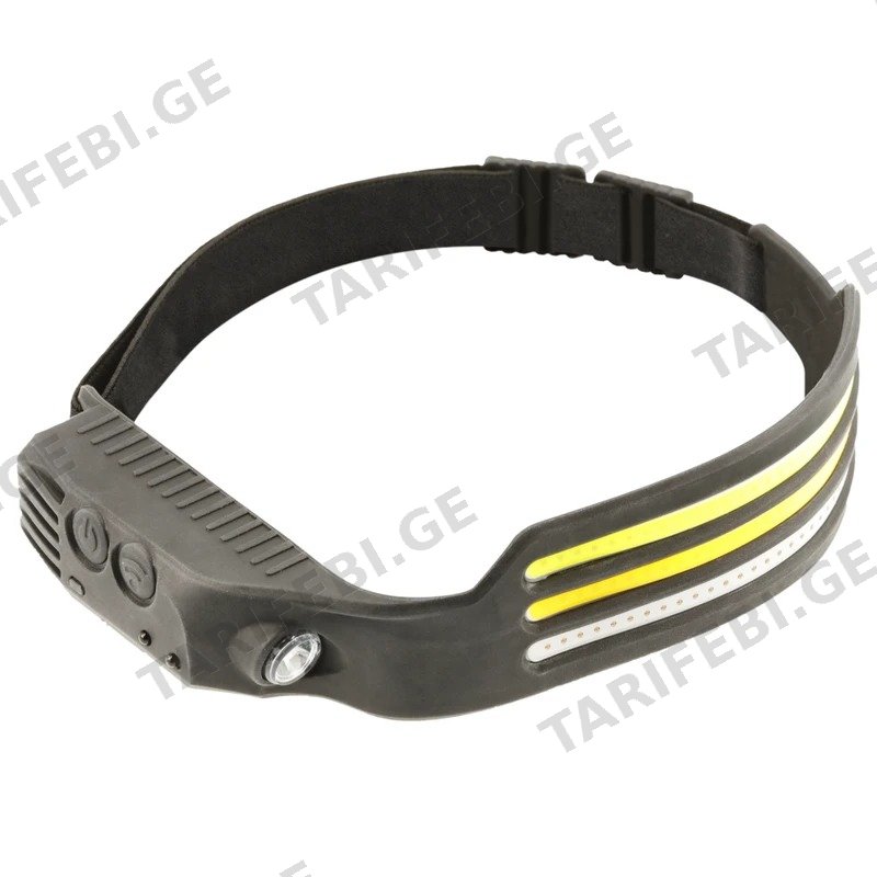 თავზე სამაგრი ფანარი HOGERT HT1E427 USB COB/SMD 10 რეჟიმით