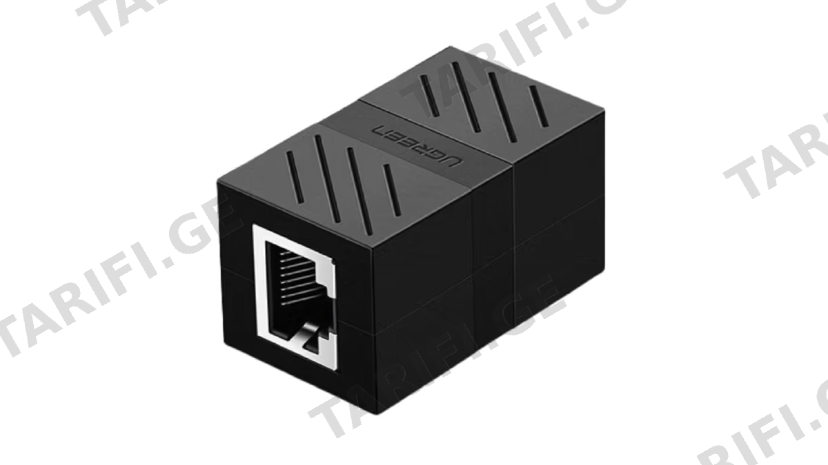 ქსელის კაბელის გადასაბმელი UGREEN NW114 (20390), Rj45 Ethernet Connector, Black