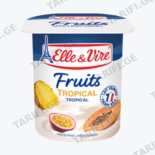 იოგურტი/ Elle & Vire/ ტროპიკული ხილით 125გ