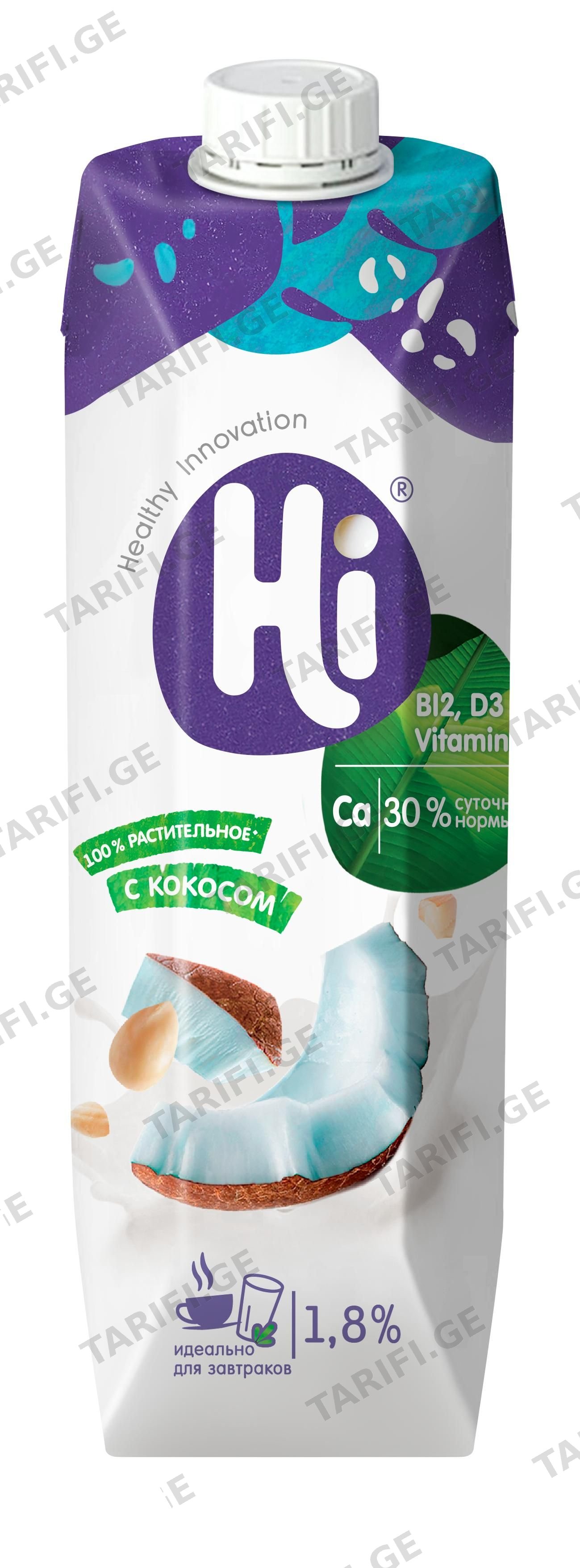 სოიოს სასმელი "Hi" 1,8% ქოქოსი