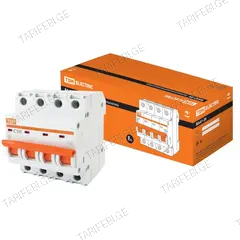 ავტომატური ამომრთველი TDM 4P 50A 4.5кА С ВА47-29