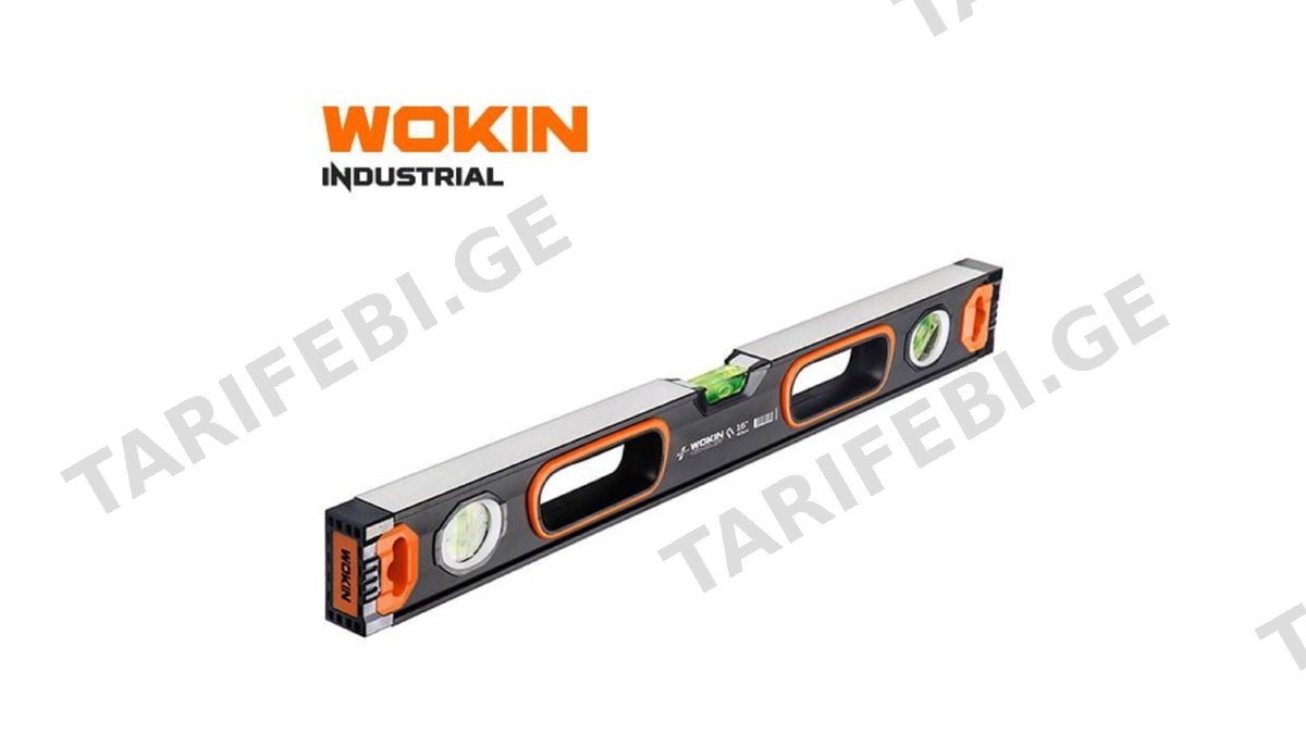 თარაზო მაგნიტით Wokin 506404, 40cm, 16″, Spirit Level With Magnetic (INDUSTRIAL), Black