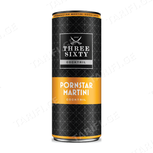 კოქტეილი/ Three sixty/ Pornstar Martini / 10%/ 12*250 მლ