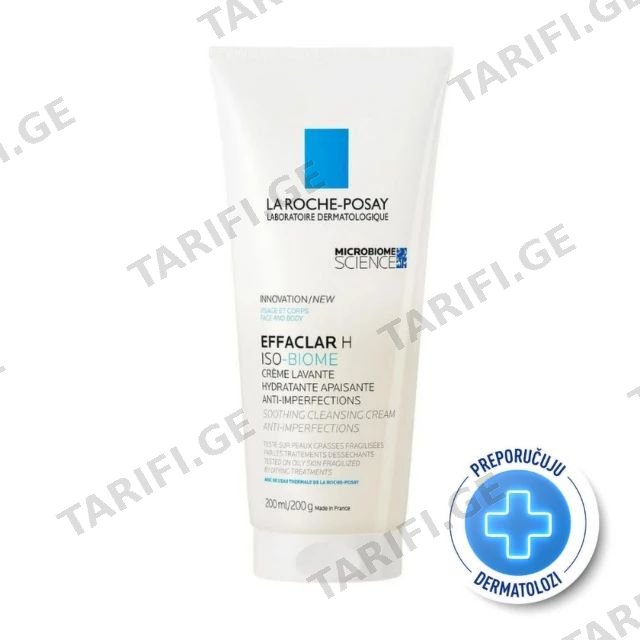 ლა როშ-პოზე სახის კრემ-გელი 7759 Effaclar H გამწმენდი, დამამშვიდებელი 200მლ *