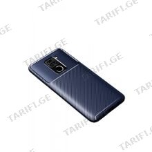 კარბონის ქეისი Xiaomi Redmi Note 9 Focus Carbon Case - მუქი ლურჯი