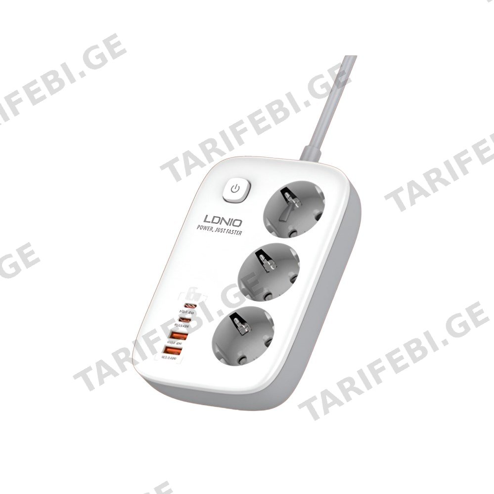 ქსელის ფილტრი LDNIO SE3436 3 2მ 3250W 4 USB