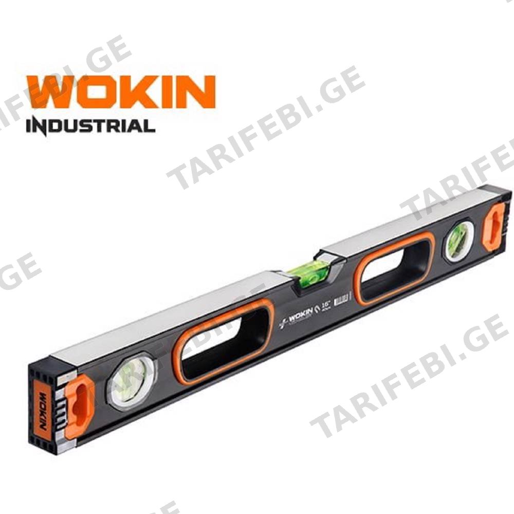 თარაზო მაგნიტით Wokin 506410, 100cm, 40″, Spirit Level With Magnetic (INDUSTRIAL), Black