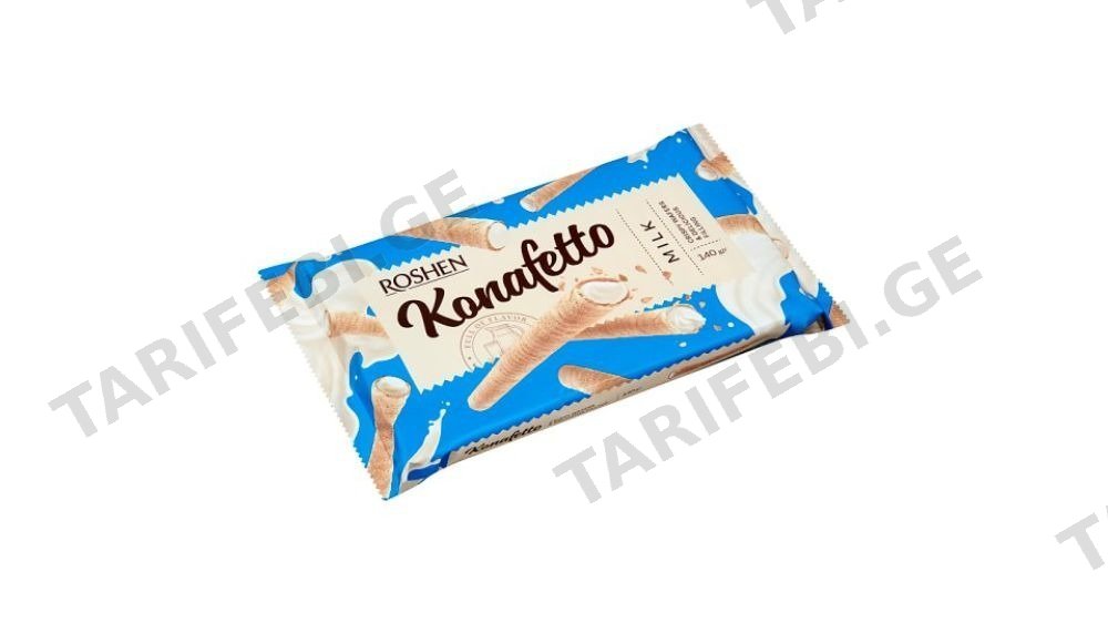 Konafetto ვაფლის მილაკები რძიანი 140გრ