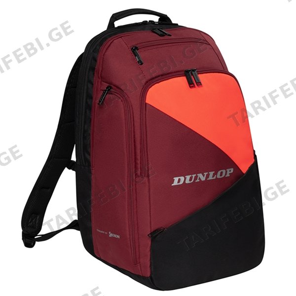 ჩოგბურთის ჩანთა Dunlop 10350441 CX-Performance, Tennis Backpack, Red/Black