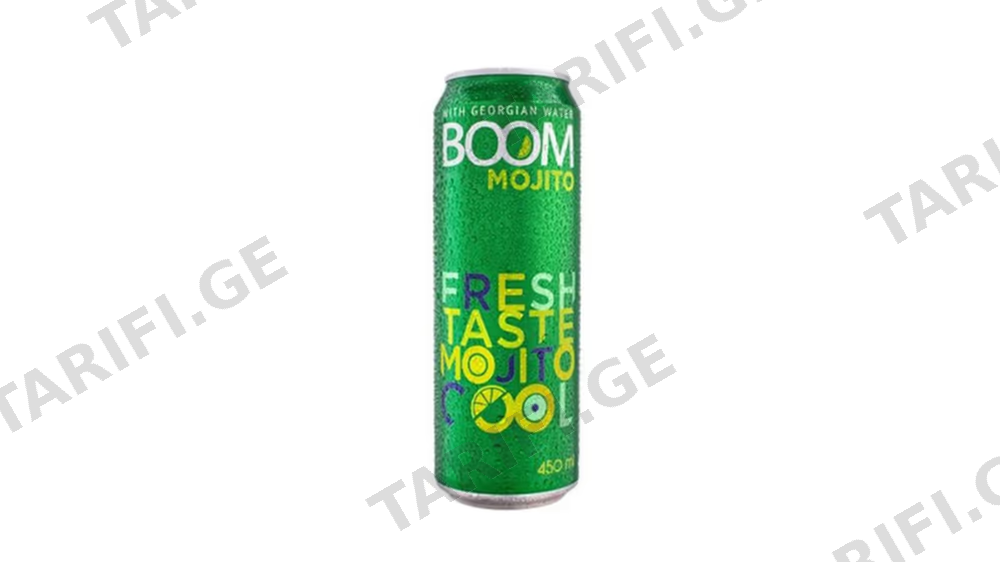 გაზიანი სასმელი BOOM MOJITO 0.45გრ