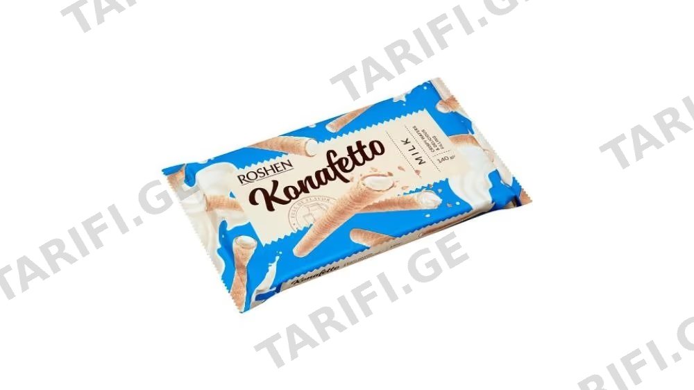 Konafetto ვაფლის მილაკები რძიანი 140გრ