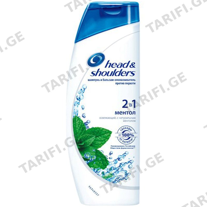 ქერტლის საწინააღმდეგო შამპუნი H&S 2/1 MENTHOL FRESH 6x200 ML
