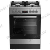 კომბინირებული გაზქურა BEKO FBE6330GXDSN ელექტრო ღუმელით 60 სმ ვერცხლისფერი