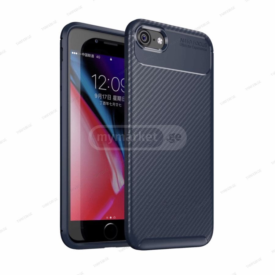 კარბონის ქეისი iPhone 7 Plus Focus Carbon Case - მუქი ლურჯი