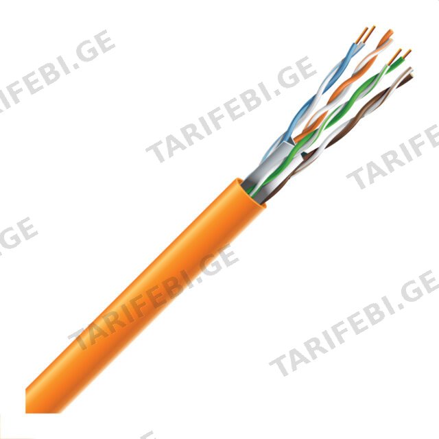 ქსელის კაბელი CAT 6 U/UTP 4x2x23 AWG-CU – HFFR – DATA / LAN CABLE H.S 8544.49.20.00.00