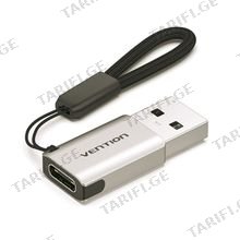 VENTION CDPH0 USB 3.0 Male to USB-C Female Adapter Gray Aluminum Alloy Type