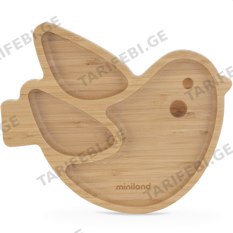 ბამბუკის თეფში MINILAND WOODEN PLATE CHICK