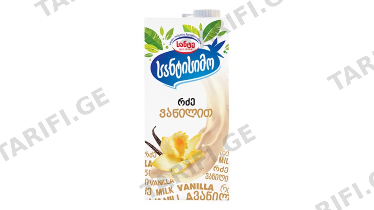 სანტისიმო რძე ვანილით 2% 1 ლ.