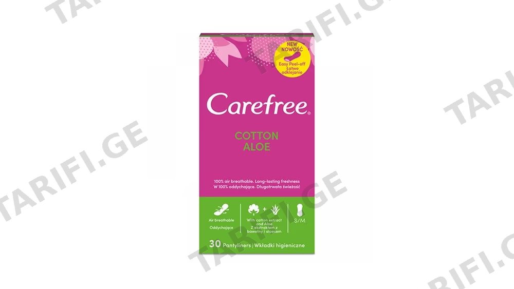 CAREFREE საფენი ყოველდღიური ალოე-30ც