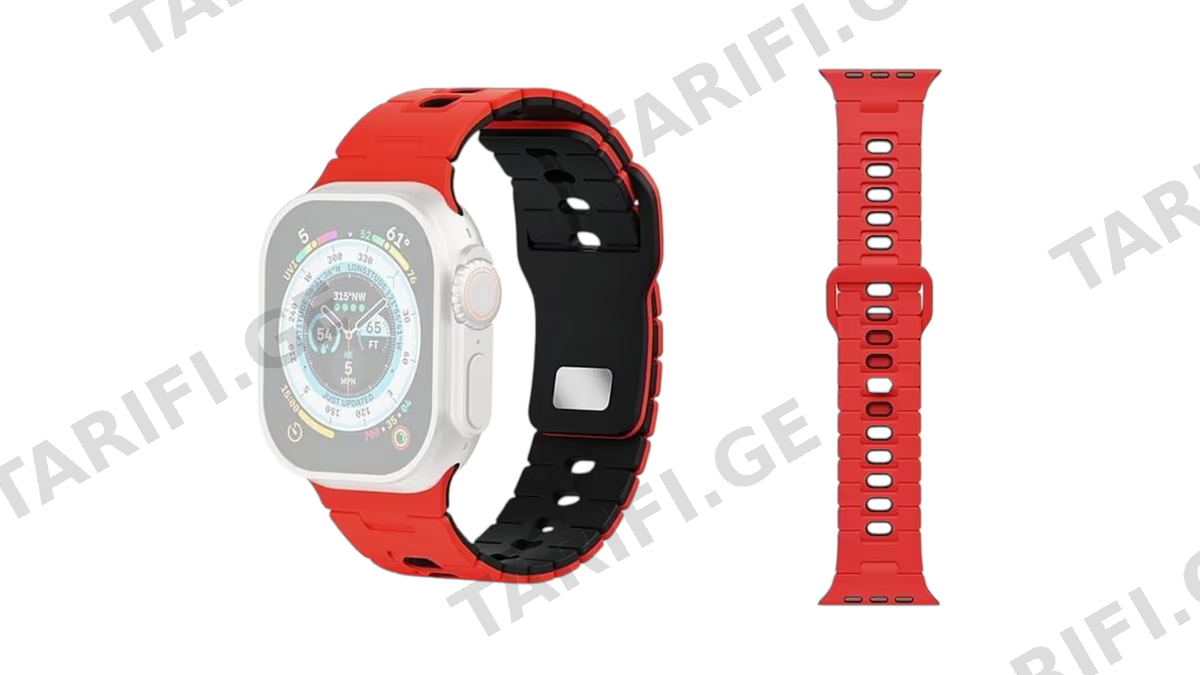 Watch Band series (42/44/45/49mm) სამაჯური წითელი (102045)