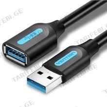 VENTION CBIBH USB 2.0 A Male to A Female Extension Cable 2M black PVC Type