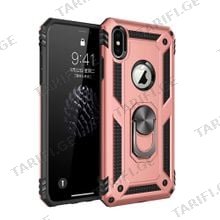 iPhone XS Max Sofia Ring Case სილიკონის ქეისი ბეჭდით - ვარდი