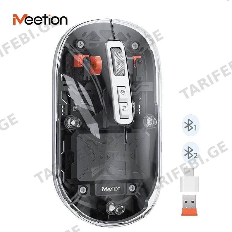 მაუსი MeeTion BTM005 2.4G+Bluetooth Office Mouse Black