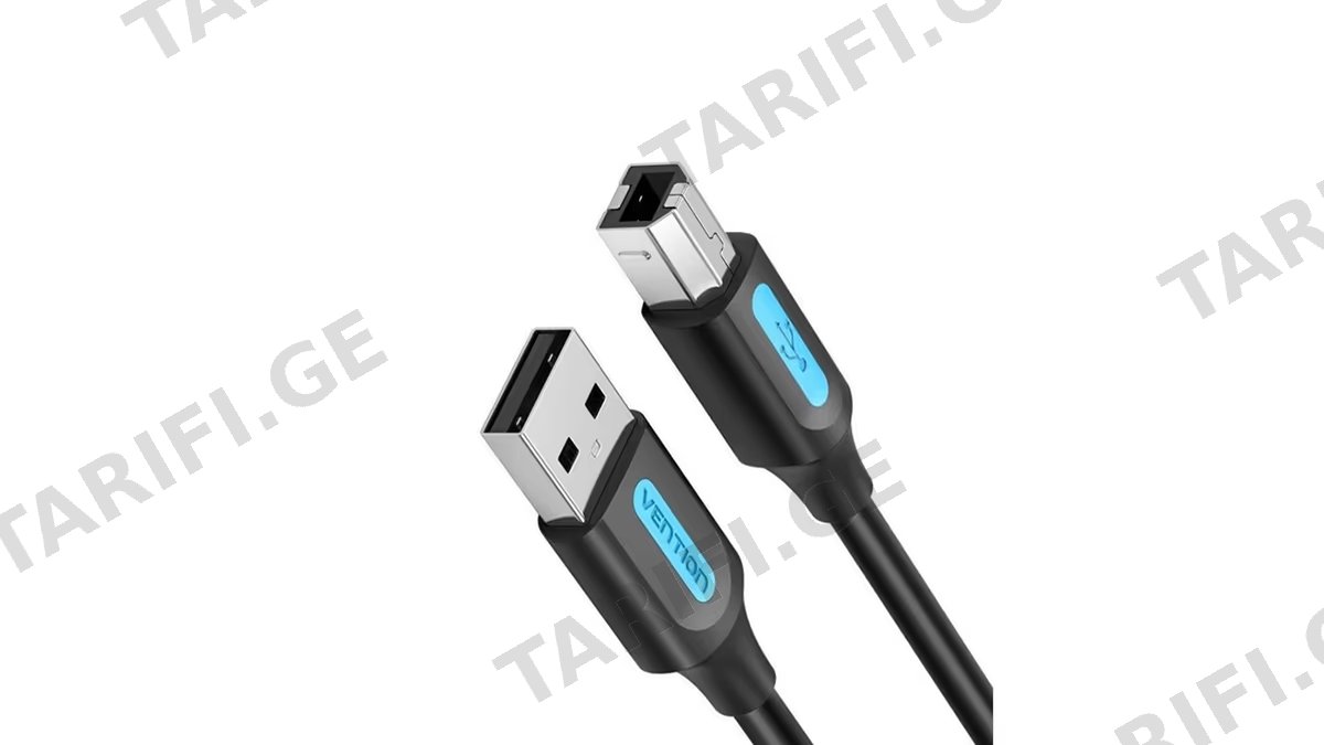 VENTION COQBH USB 2.0 A Male to B Male Cable პრინტერის კაბელი 2მ.(8576)