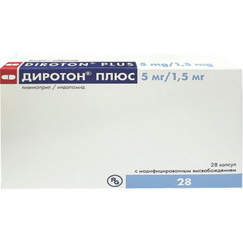 დიროტონ პლუსი კაფსულა  5მგ+1.5მგ #28