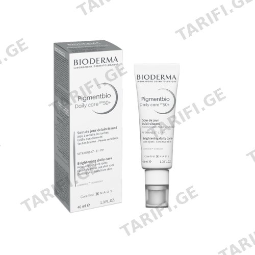 ბიოდერმა - PIGMENTBIO სახის კრემი ანტი პიგმენტი SPF50+ 40მლ