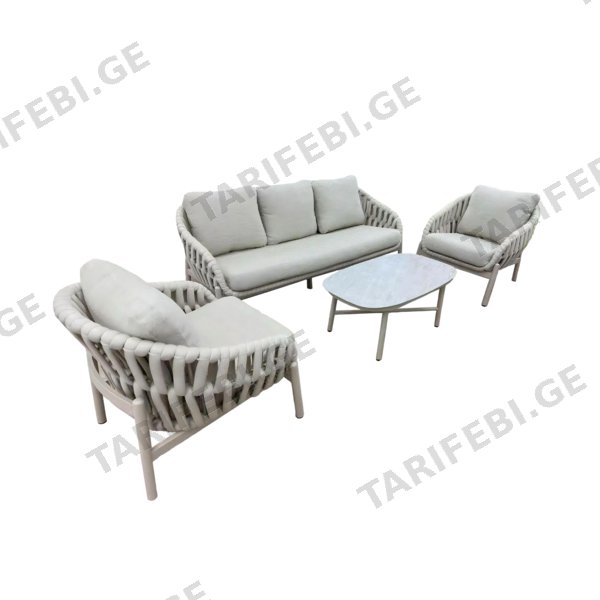 ბაღის ავეჯის კომპლექტი JM-PS-T827 Aluminium