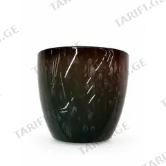 ქოთანი პლასტმასის Bright Gloss Egg D18H15