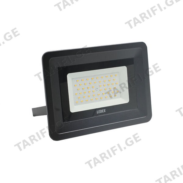 LED პროჟექტორი შავი 50ვტ 3000კ LEDEX IP65