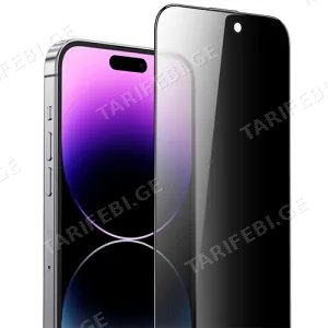 Green Lion 9H Steve Privacy Screen Protector For iPhone 15 Pro Max - Black GN9HSPY15PMBK