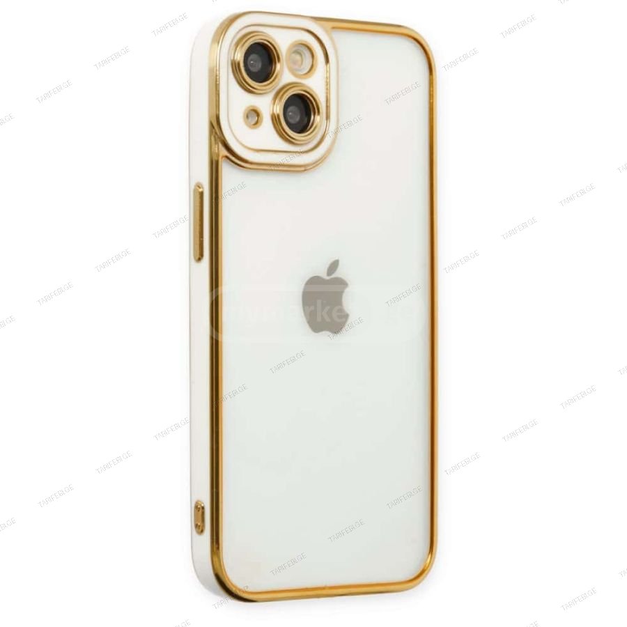 iPhone 14 Liva lense Case სილიკონის ქეისი - თეთრი