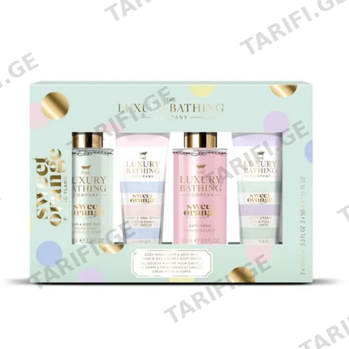 გრეის კოული - სასაჩუქრე ნაკრები Top to Toe Essentials Sweet Orange შხაპის გელი/ხელის კრემი/ტანის კრემი