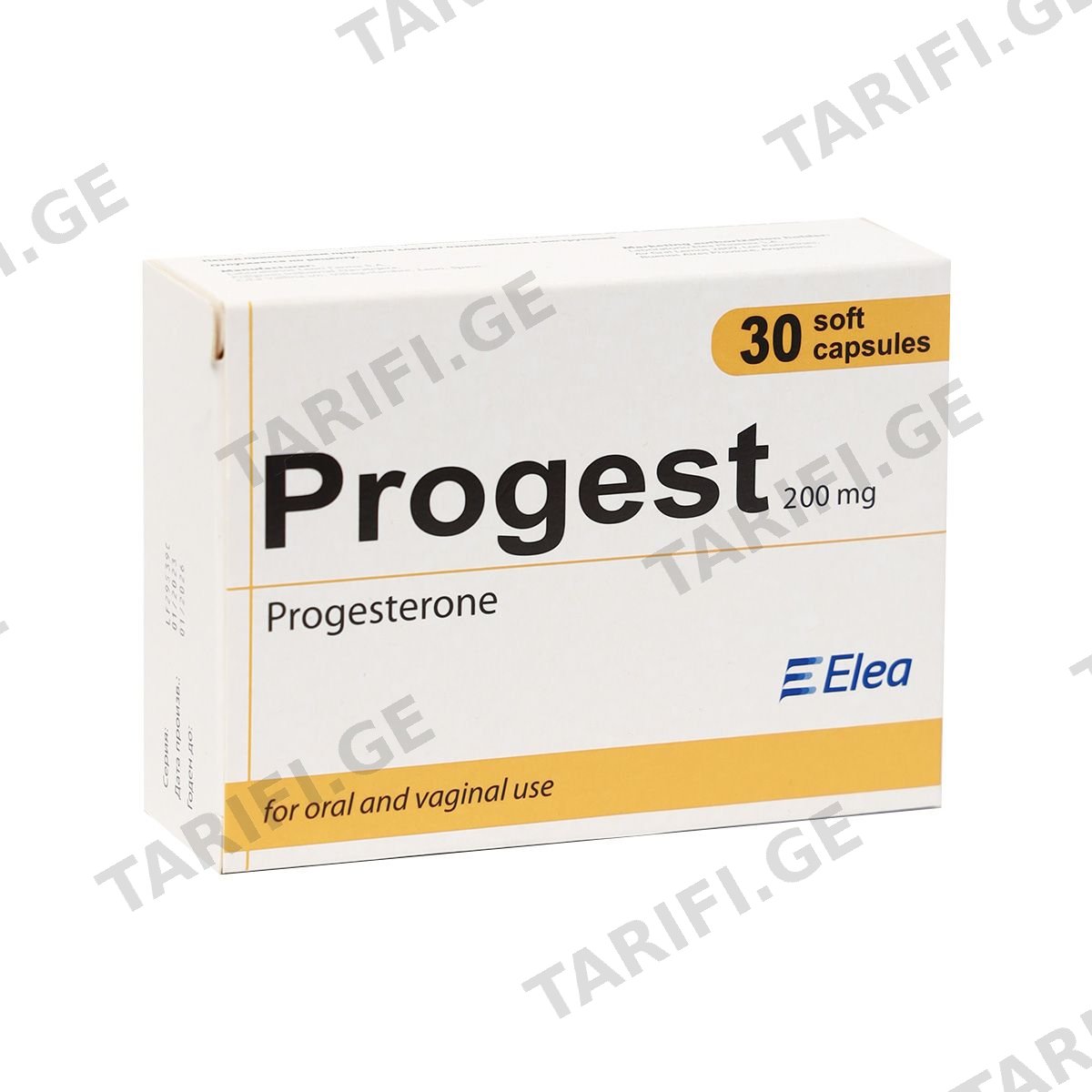 პროგესტი - Progest 200მგ 30 კაფსულა