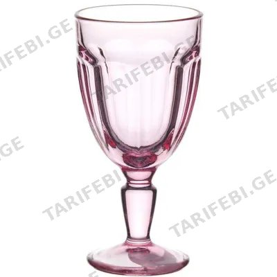 მინის ჭიქა კასაბლანკა ფეხით PASABAHCE 9512586-12 (ვარდისფერი) PEMBEL (235 ML)