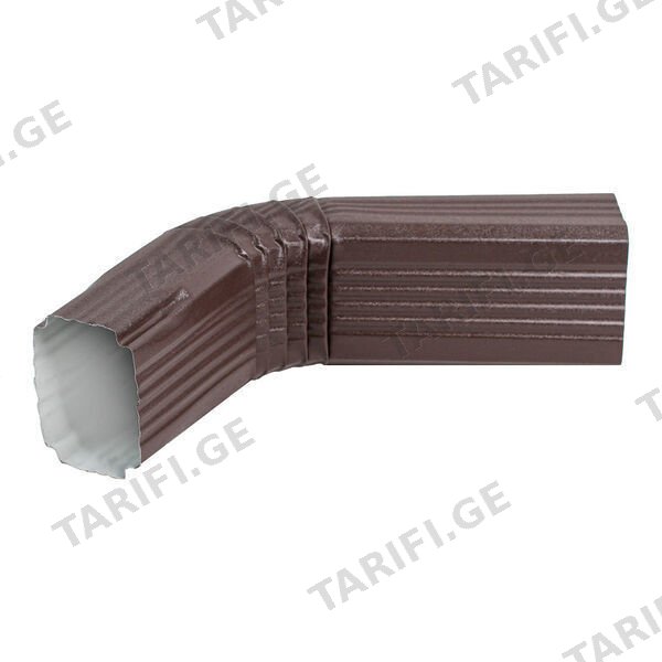 ოთხკუთხა წყალსაწრეტი მილის მუხლი 0.45x350 RAL 8019 WRINKLE (500 მმ.)