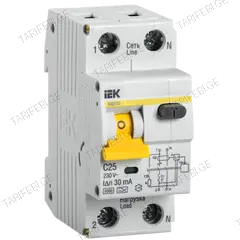 დიფერენციალური ავტოამომრთველი IEK C25 25A 30mA