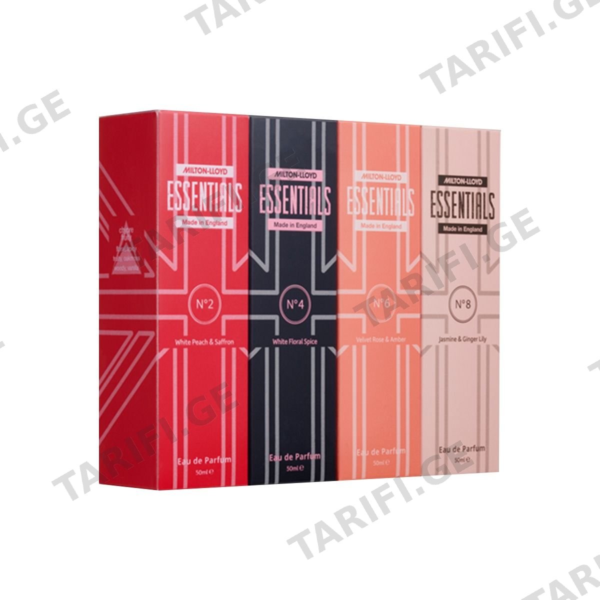 პარფიუმის ნაკრები ესენციალი ESSENTIALS N2 4 6 8 50 მლ 5144 მილტონი - Milton