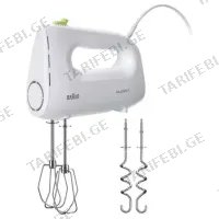 ხელის მიქსერი BRAUN HM1110WH 450W სიმძლავრით, თეთრი