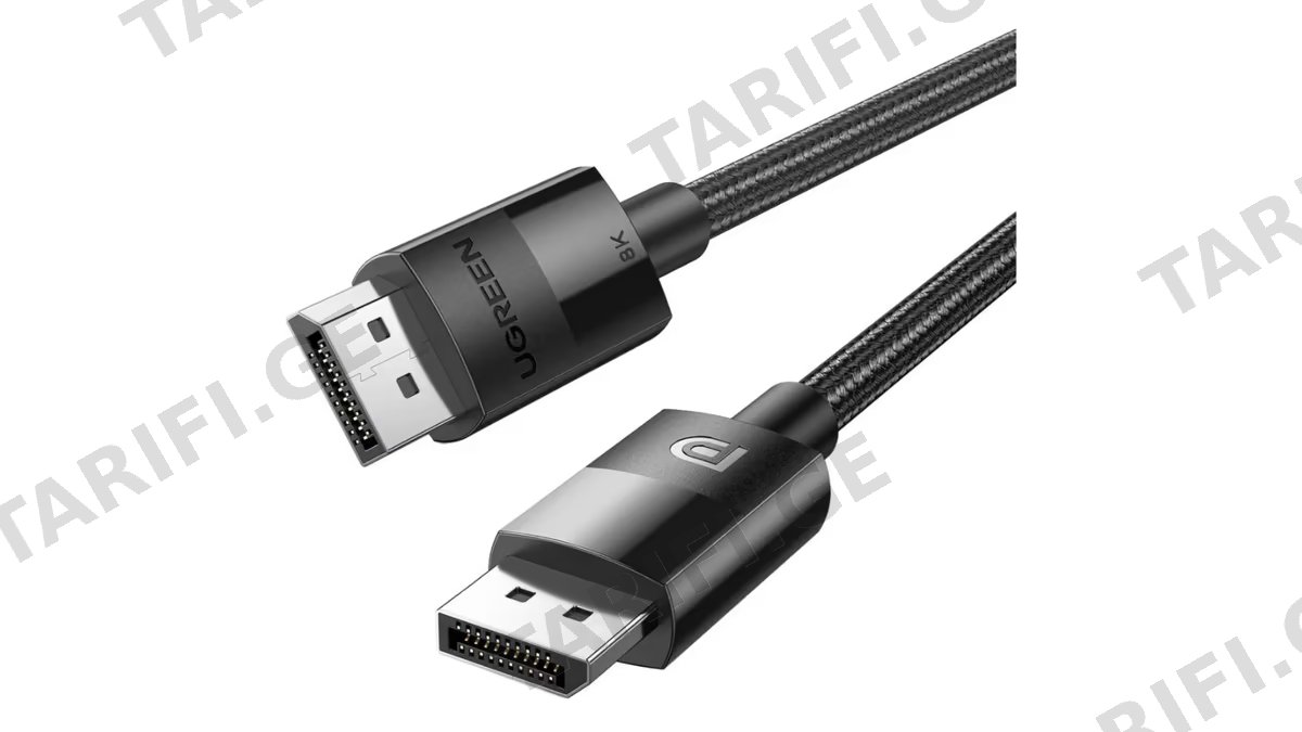 ვიდეო კაბელი UGREEN DP114 (80392), 8K, DisplayPort To DisplayPort, 2m, Black