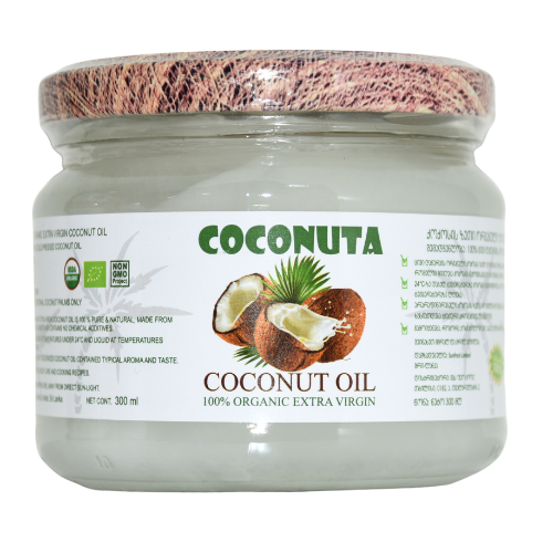 ზეთი ქოქოსის COCONUTA ცივი დაწურვის BIO 300მლ